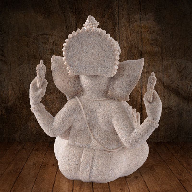 Statuette porte bonheur de Ganesh en Grès - Boutique Namaste