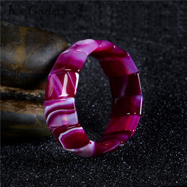 Bracelet en Agate à Facettes - 8 Coloris - Boutique Namaste