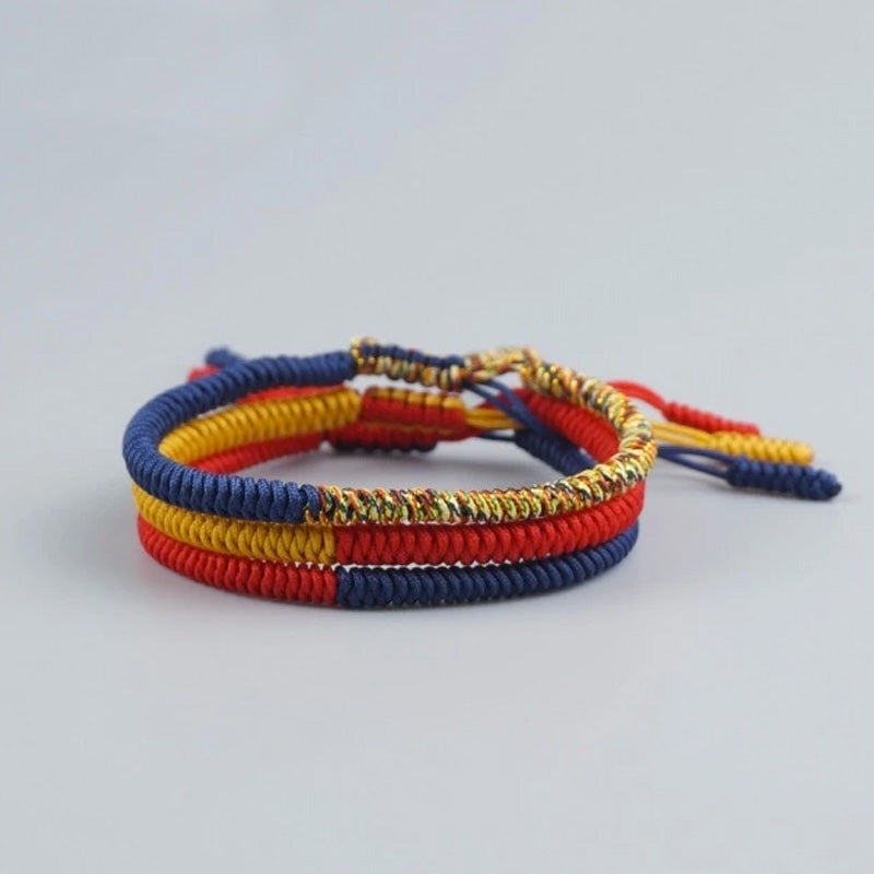 Triple Bracelet Tibétain Bicolore